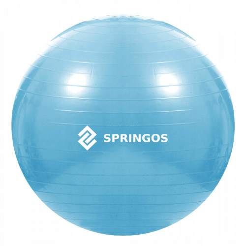 Купити Фітбол  Springos 55 cm Anti-Burst FB0006 Sky Blue у Києві - фото №1